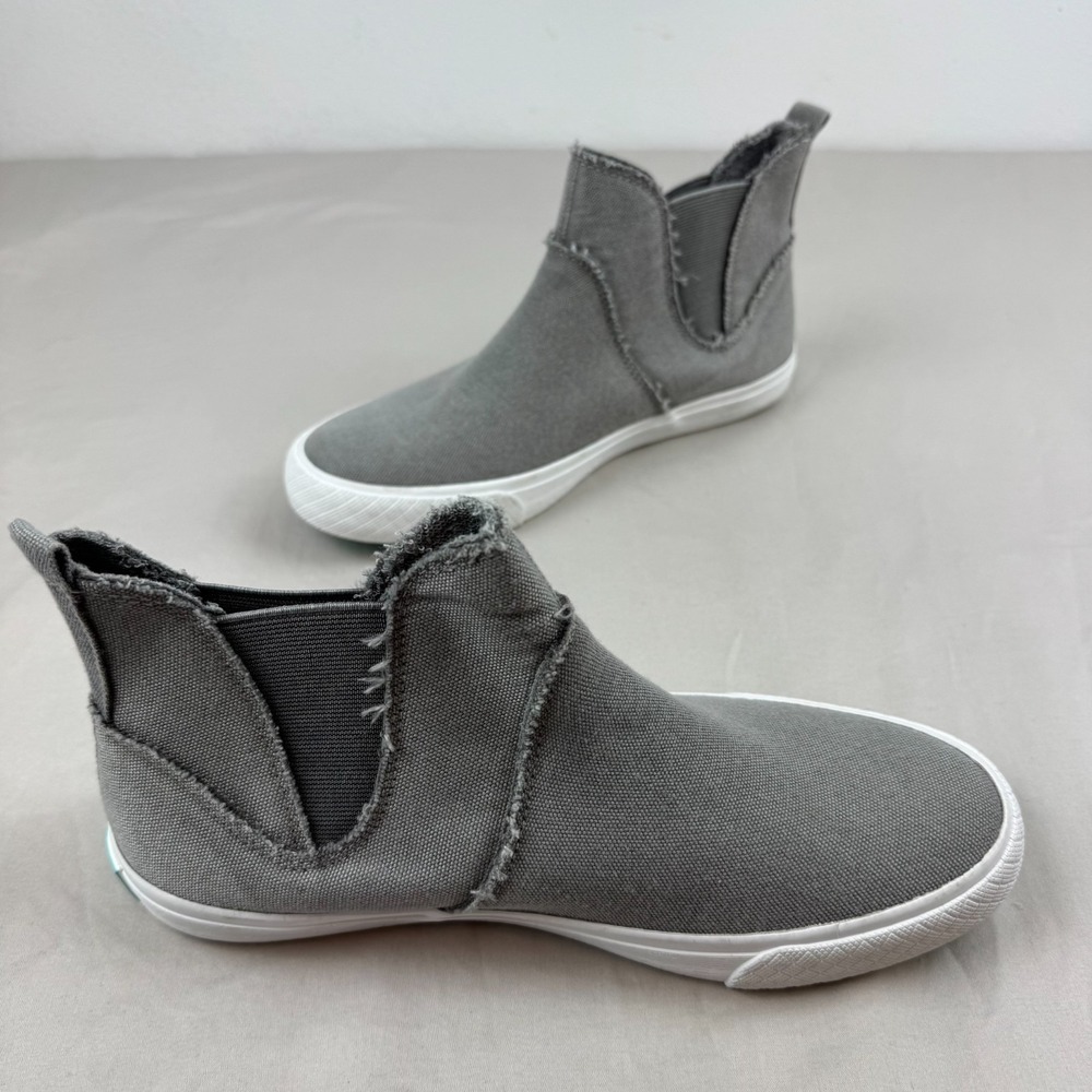 BLOWFISH MALIBU TORTA Womens Pull On High Sneaker Gray Boot‎ Distressed - 8.5 US - Picture 2 of 6